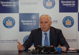 PROF. DR. BRAHM DEMR REKTR ADAYLIINI RESMEN AIKLADI