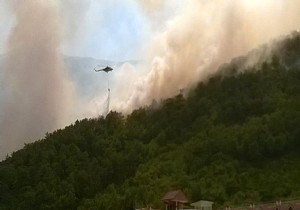 ADRASAN DAK ORMAN YANGINI OTELLER BOALTTIRIYOR