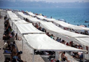 ANTALYA DA HAFTA SONU PLAJLAR DOLDU TATI