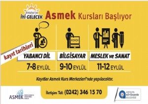 ASMEK TE YEN DNEM KAYITLARI BALIYOR