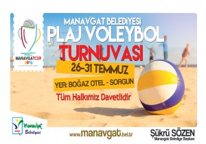 MANAVGAT TA PLAJ VOLEYBOLU HEYECANI BALIYOR