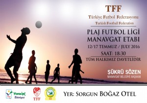 MANAVGATTA PLAJ FUTBOLU HEYECANI BALIYOR